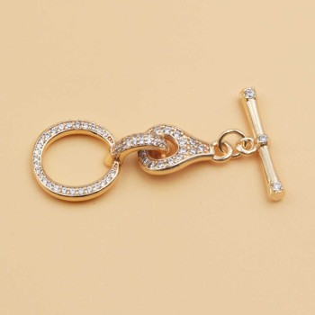 Chiusura a t bar strass 40 mm 1 pz Chiusura a t bar strass 40 mm 1 pz