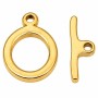 Chiusura a t bar in acciaio oro 18x11 mm conf. 2 pz