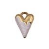 Ciondolo acciaio oro smaltato rosa chiaro 24x16 mm conf. 1 pz Ciondolo acciaio oro smaltato rosa chiaro 24x16 mm conf. 1 pz