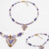 Ciondolo in acciaio cuore smaltato viola 17 mm conf. 1 pz Ciondolo in acciaio cuore smaltato viola 17 mm conf. 1 pz