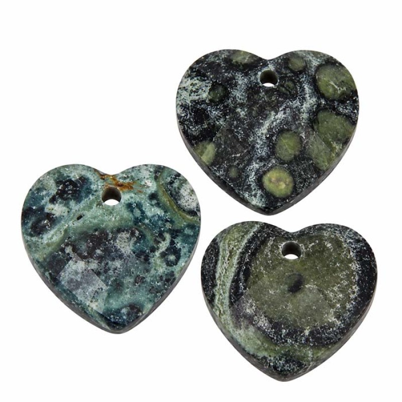 Ciondolo serpentite cuore 11 mm sfac. conf. 1 pz Ciondolo serpentite cuore 11 mm sfac. conf. 1 pz