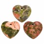 Ciondolo unakite cuore 11 mm sfac. conf. 1 pz