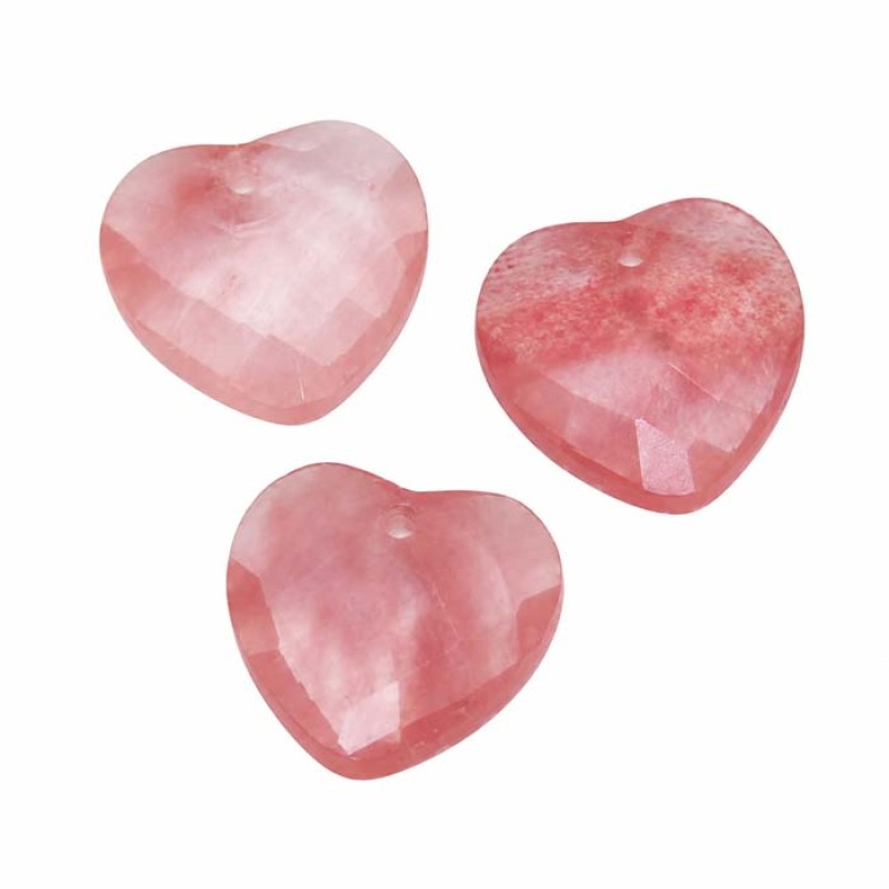 Ciondolo quarzo pesca cuore 11 mm sfac. conf. 1 pz Ciondolo quarzo pesca cuore 11 mm sfac. conf. 1 pz