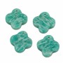 Ciondolo amazzonite sfac. quadrifoglio 12 mm conf. 1 pz