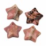 Ciondolo rodonite stella 11 mm sfac. conf. 1 pz