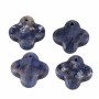 Ciondolo lapislazzuli sfac. quadrifoglio 12 mm conf. 1 pz