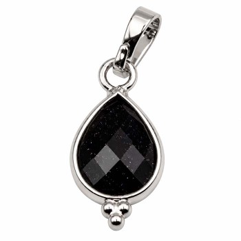 Ciondolo polvere di stelle goccia 16 mm argento conf. 1 pz