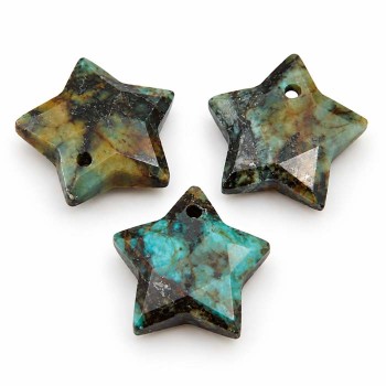Ciondolo turchese africano stella 12 mm conf. 1 pz