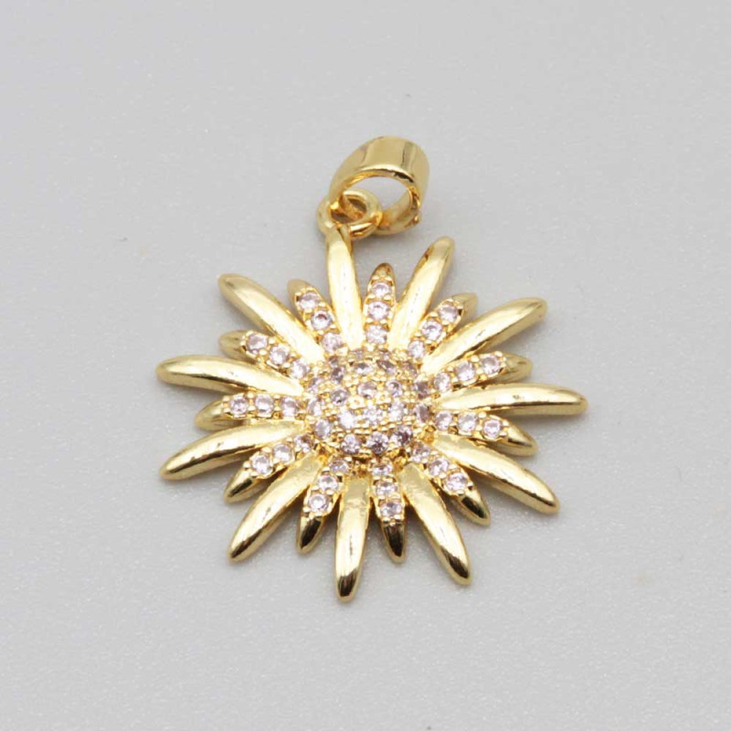 Ciondolo fiore 22.5 mm conf. 1 pz (con-c3333) - pietreeminuterie.com