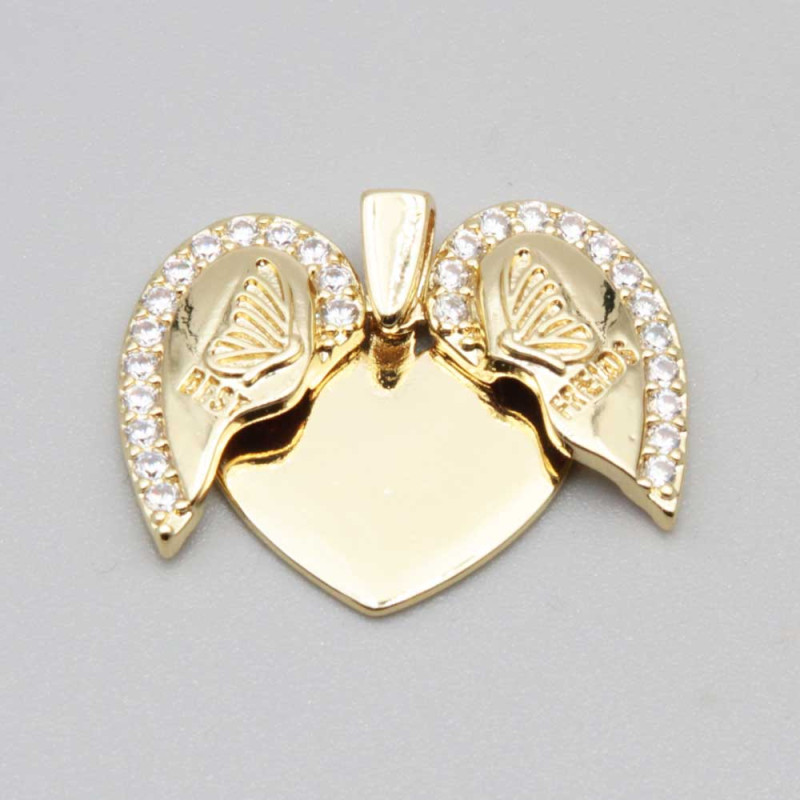 Ciondolo cuore apribile 18 mm conf. 1 pz (con-cio22) - pietreeminuterie.com