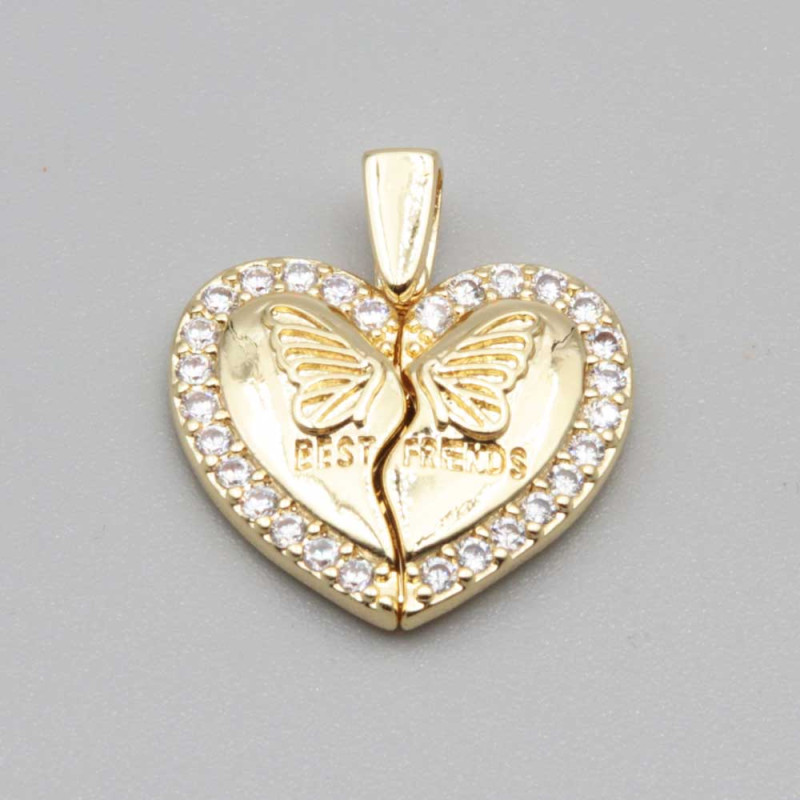 Ciondolo cuore apribile 18 mm conf. 1 pz (con-cio22) - pietreeminuterie.com