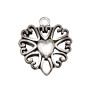 Ciondolo in zama cuore 38x34.5 mm conf.1 pz