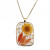 Collana completa fiori arancio e gialli scocca oro conf. 1 pz