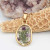 Collana completa foglia e fiori viola scocca oro conf. 1 pz