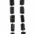 Onice nero con inclusioni di quarzo colonna 9x6.5 mm circa conf. 5 pz