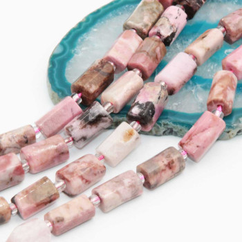 Rodonite colonna 9x6.5 mm circa conf. 5 pz
