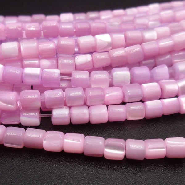 Materiale Per Bigiotteria Offerte | Madreperla naturale grado A+ colonna rosa chiaro 3 mm filo 40 cm - co6tt789a
