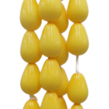 Gocce conchiglia smaltata gialle 9.5x6 mm lisce grado A+ pacco 10 pz Gocce conchiglia smaltata gialle 9.5x6 mm lisce grado A+ pacco 10 pz