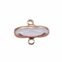 Connettori oro ovali cristalli trasparenti 16x6 mm pacco 1 pezzo