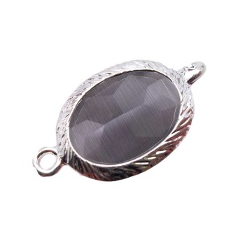 Connettore occhi di gatto grigio 20x15 mm 1 pz