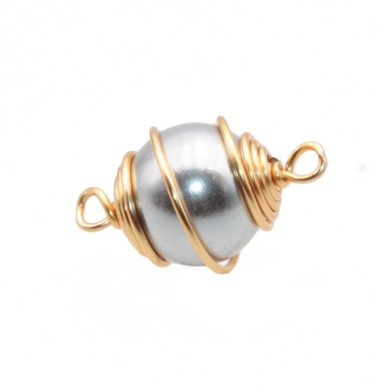 Connettore con perla maiorca finitura oro 20 mm conf. 1 pz - conn-p013 - pietreeminuterie.com Connettore con perla maiorca finitura oro 20 mm conf. 1 pz (conn-p013) - pietreeminuterie.com