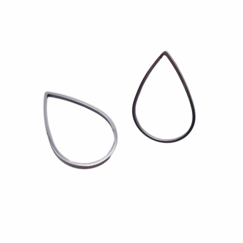 Connettore goccia in acciaio 16x10,7mm pacco 5 pezzi (cucc01y) - pietreeminuterie.com