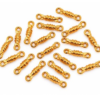 Connettori in acciaio colonna 10 mm oro conf. 6 pz