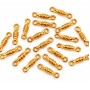 Connettori in acciaio colonna 10 mm oro conf. 6 pz