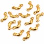 Connettori in acciaio luna 10 mm oro conf. 6 pz