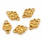 Connettori in acciaio zampetta 9 mm oro conf. 6 pz