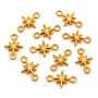 Connettori in acciaio stella 10 mm oro conf. 6 pz