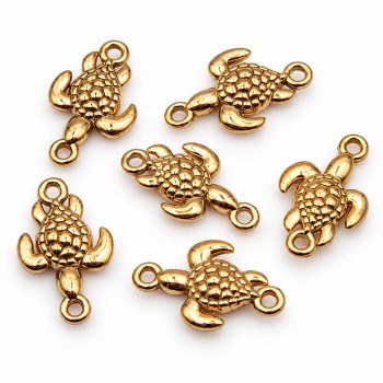 Connettori in acciaio tartaruga 12 mm oro conf. 6 pz