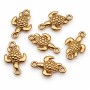 Connettori in acciaio tartaruga 12 mm oro conf. 6 pz