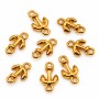 Connettori in acciaio ancora 10 mm oro conf. 6 pz