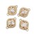 Connettore 17 mm oro cristallo bianco pacco 10 pz