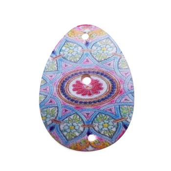 Connettore in Madreperla 39x29 mm decorato 1 pz