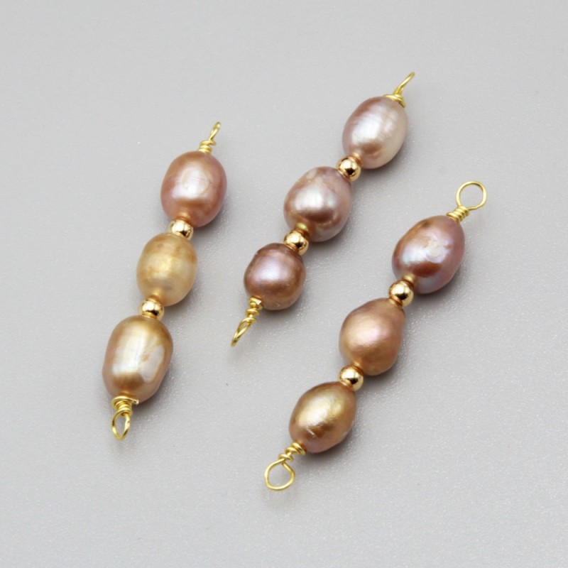 Connettore perle di fiume rosa 39 mm circa conf.1 pz - con-per4 - pietreeminuterie.com Connettore perle di fiume rosa 39 mm circa conf.1 pz (con-per4) - pietreeminuterie.com