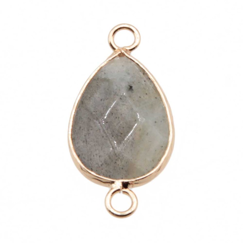 Connettore labradorite 26.5x13.5 mm oro 1 pz (conn-qq32) - pietreeminuterie.com