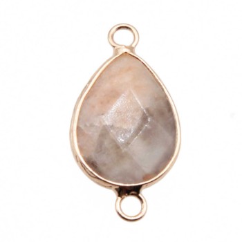 Connettore opale rosa 26.5x13.5 mm oro 1 pz