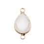 Connettore quarzo bianco 26.5x13.5 mm oro 1 pz