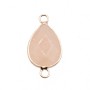 Connettore quarzo rosa 26.5x13.5 mm oro 1 pz