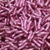 Perline vetro tubicino rosa metallizzato 7x2 mm conf. 5 GR (circa 150 pz)