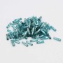 Perline vetro tubicino verde/cristallo 5x1mm conf. 5 GR (circa 150 pz)