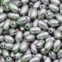 Perline in vetro Chicco di riso 7x4 mm argento conf. 20 GR (circa 90 pz)
