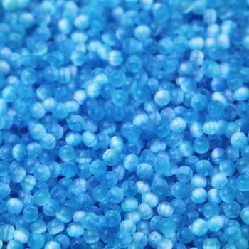 Perline occhi di gatto azzurre scuro 4 mm A++ quality conf. 30 GR 300 pz circa
