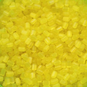 Perline occhi di gatto gialle barilotto 5x3 mm A++ quality conf. 10 GR 70 pz circa