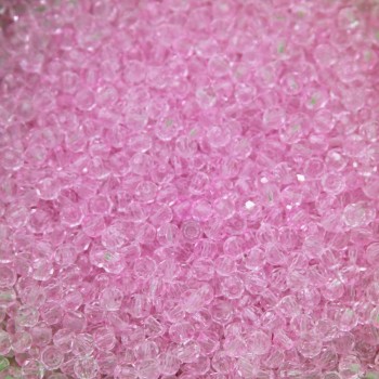 Perline in vetro tonde rosa sfac. conf. 20 GR circa 200 pz Perline in vetro tonde rosa sfac. conf. 20 GR circa 200 pz