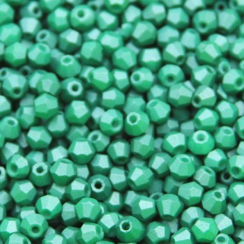 Bicono verde militare pastello in vetro 4x3 mm conf. 10 gr (125 perline circa)