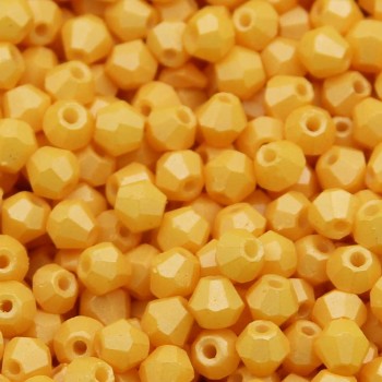 Bicono gialli pastello in vetro 4x3 mm conf. 10 gr (125 perline circa)