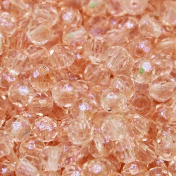 Perline mezzi cristalli pesca a/b sfac. 4 mm A++ conf. 20 GR circa 200 pz